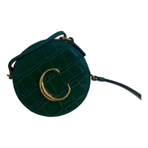 Pre-owned Chloé Leather Bag Charm In Green