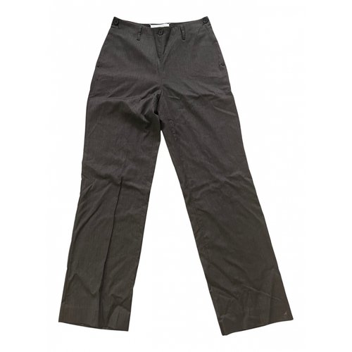 Pre-owned Maison Margiela Wool Straight Pants In Brown