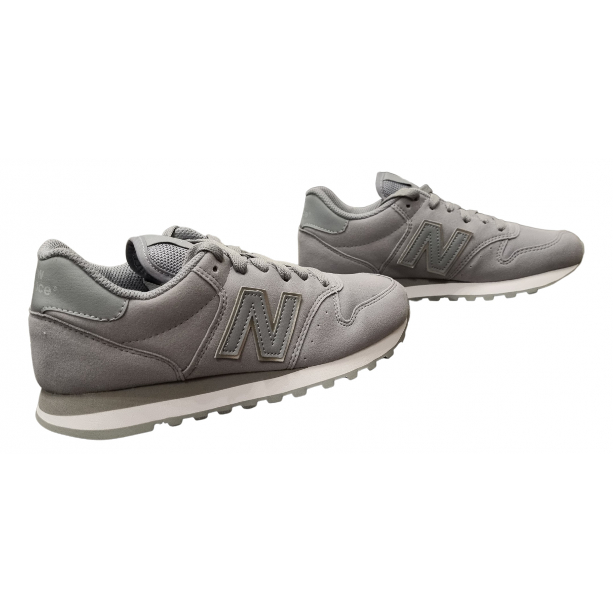 Balance Velvet Trainers In Grey | ModeSens