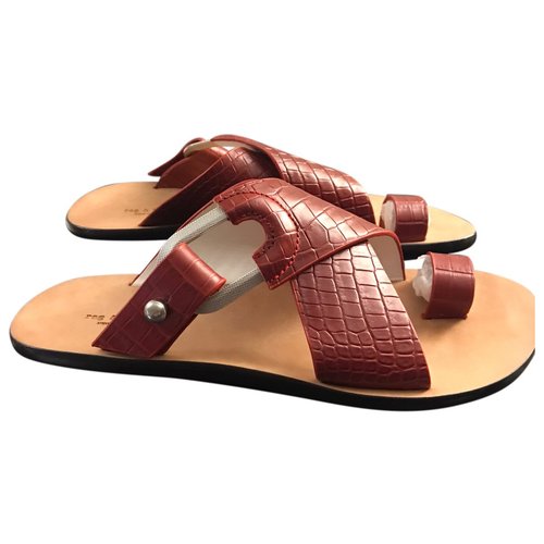 Pre-owned Rag & Bone Leather Sandal In Red