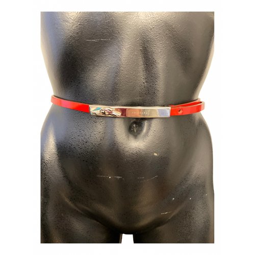 Pre-owned Trussardi Leather Belt In Red