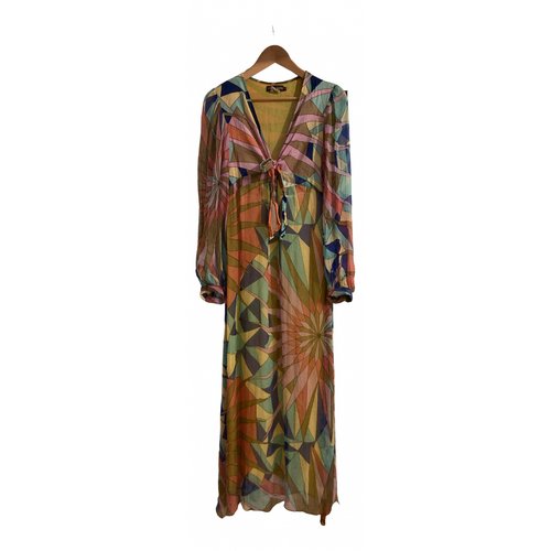 Pre-owned Antik Batik Silk Maxi Dress In Multicolour