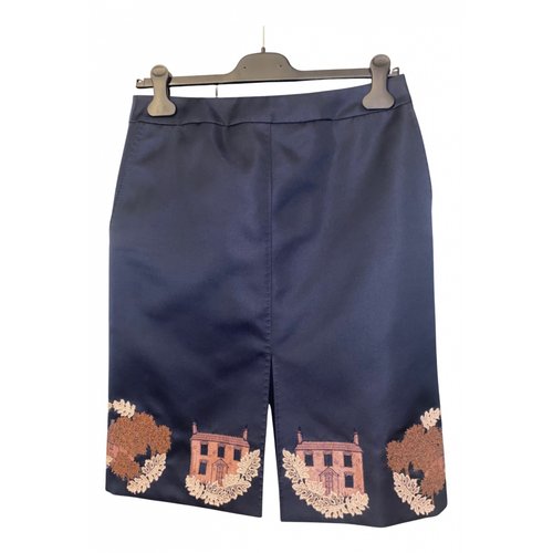 Pre-owned Mulberry Mid-length Skirt In Navy