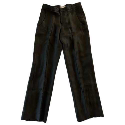 Pre-owned Helmut Lang Silk Carot Pants In Black
