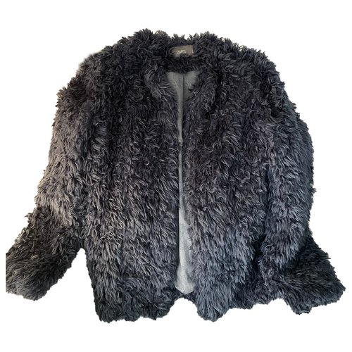 Pre-owned Zadig & Voltaire Faux Fur Coat In Grey
