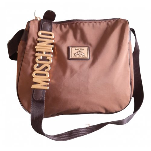 Pre-owned Moschino Cloth Crossbody Bag In Brown