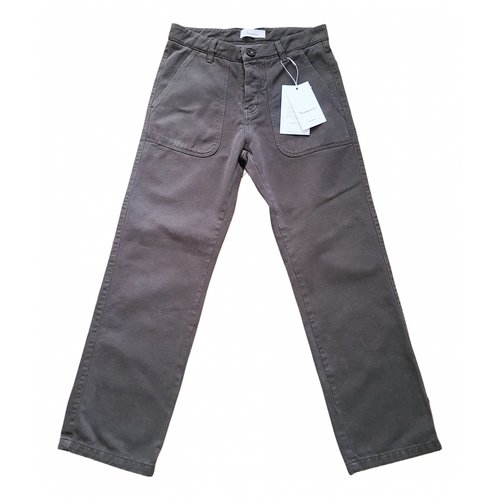 Pre-owned Knowledge Cotton Apparel Trousers In Khaki