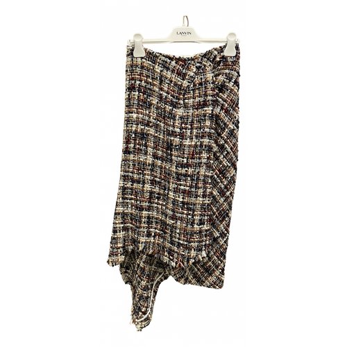 Pre-owned Lanvin Wool Mid-length Skirt In Multicolour