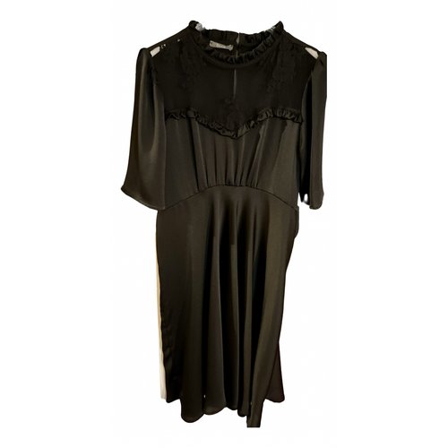 Pre-owned Dixie Lace Mid-length Dress In Black