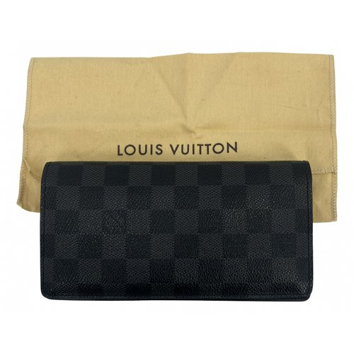 Pre-owned Louis Vuitton Brazza Leather Small Bag In Grey