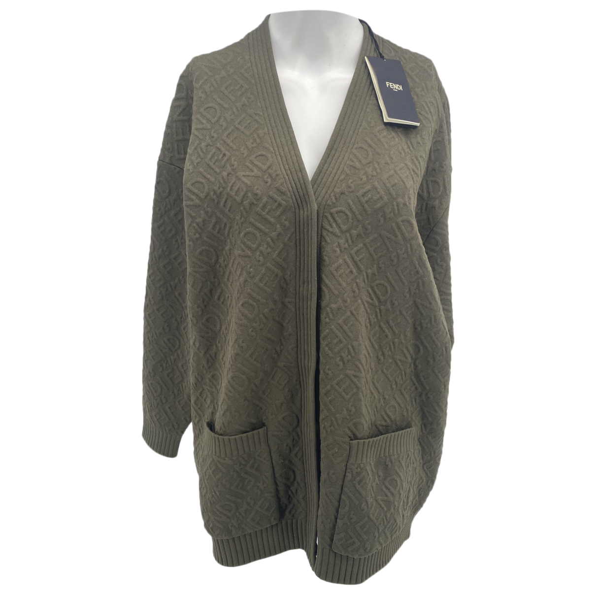 Pre-owned Fendi X Skims Cardigan In Khaki | ModeSens