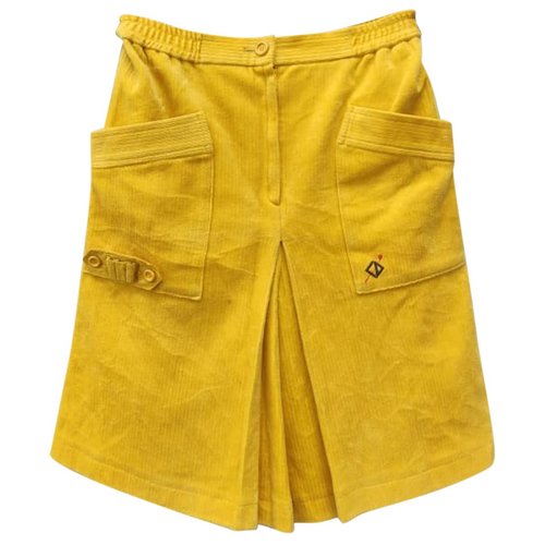 Pre-owned Dior Skirt In Yellow