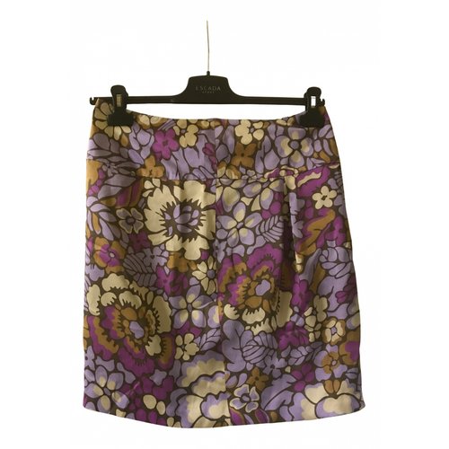 Pre-owned Escada Silk Mini Skirt In Multicolour