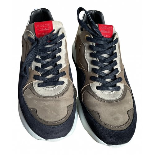 Pre-owned Android Homme Leather Low Trainers In Grey