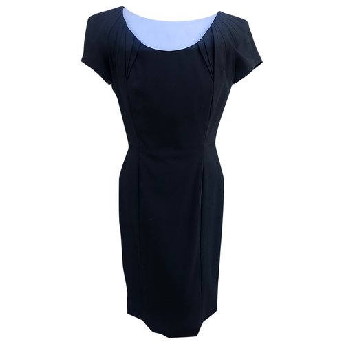 Pre-owned Giorgio Armani Wool Mid-length Dress In Black