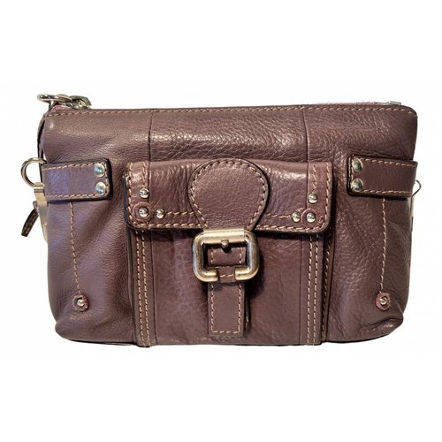 Pre-owned Chloé Paddington Leather Mini Bag In Purple