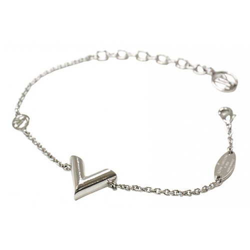 Pre-owned Louis Vuitton Essential V Bracelet In Silver