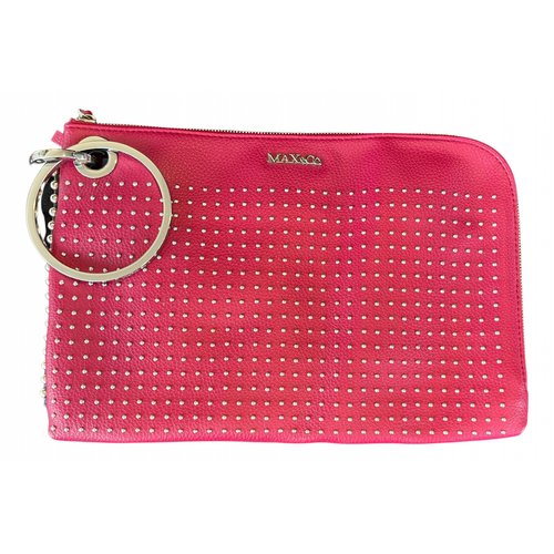 Pre-owned Max & Co Leather Clutch Bag In Pink