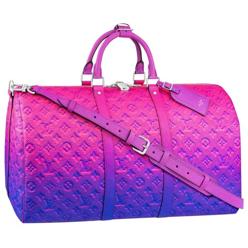 Pre-owned Louis Vuitton Keepall Leather Travel Bag In Multicolour