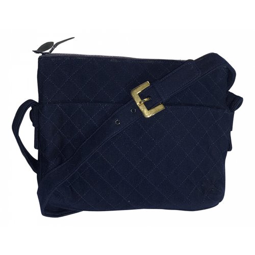 Pre-owned Givenchy Wool Handbag In Navy