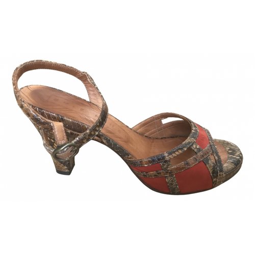 Pre-owned Chie Mihara Leather Sandals In Red