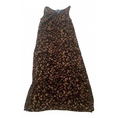 Pre-owned Les Copains Maxi Dress In Brown