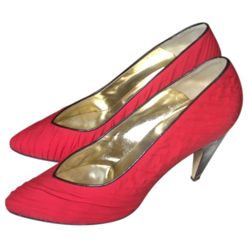 Pre-owned Walter Steiger Cloth Heels In Red
