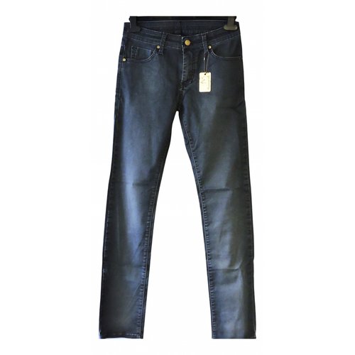 Pre-owned Acquaverde Straight Jeans In Navy