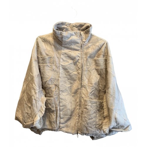 Pre-owned Valentino Leather Jacket In Beige
