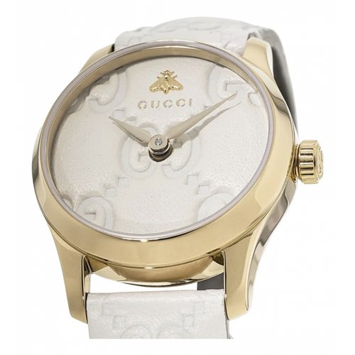 Pre-owned Gucci Watch In White
