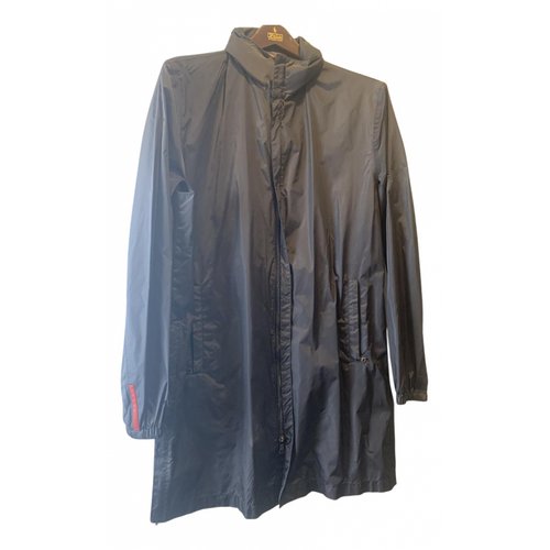 Pre-owned Prada Trench Coat In Anthracite