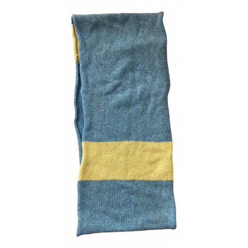 Pre-owned Dries Van Noten Wool Scarf In Blue