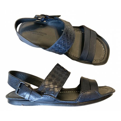 Pre-owned Bottega Veneta Leather Sandals In Blue