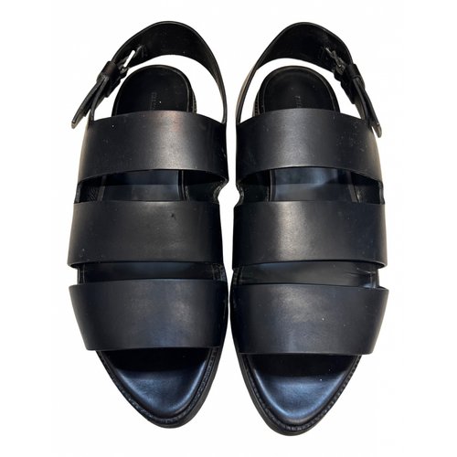Pre-owned Alexander Wang Leather Sandal In Black