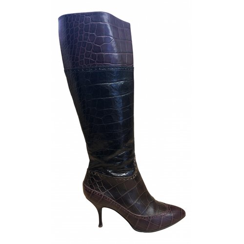 Pre-owned Pollini Leather Boots In Multicolour