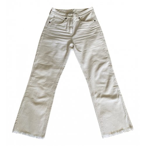 Pre-owned Nanushka Straight Jeans In Beige