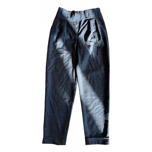 Pre-owned Iro Fall Winter 2019 Wool Trousers In Anthracite