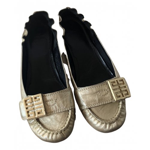 Pre-owned Givenchy Leather Ballet Flats In Gold