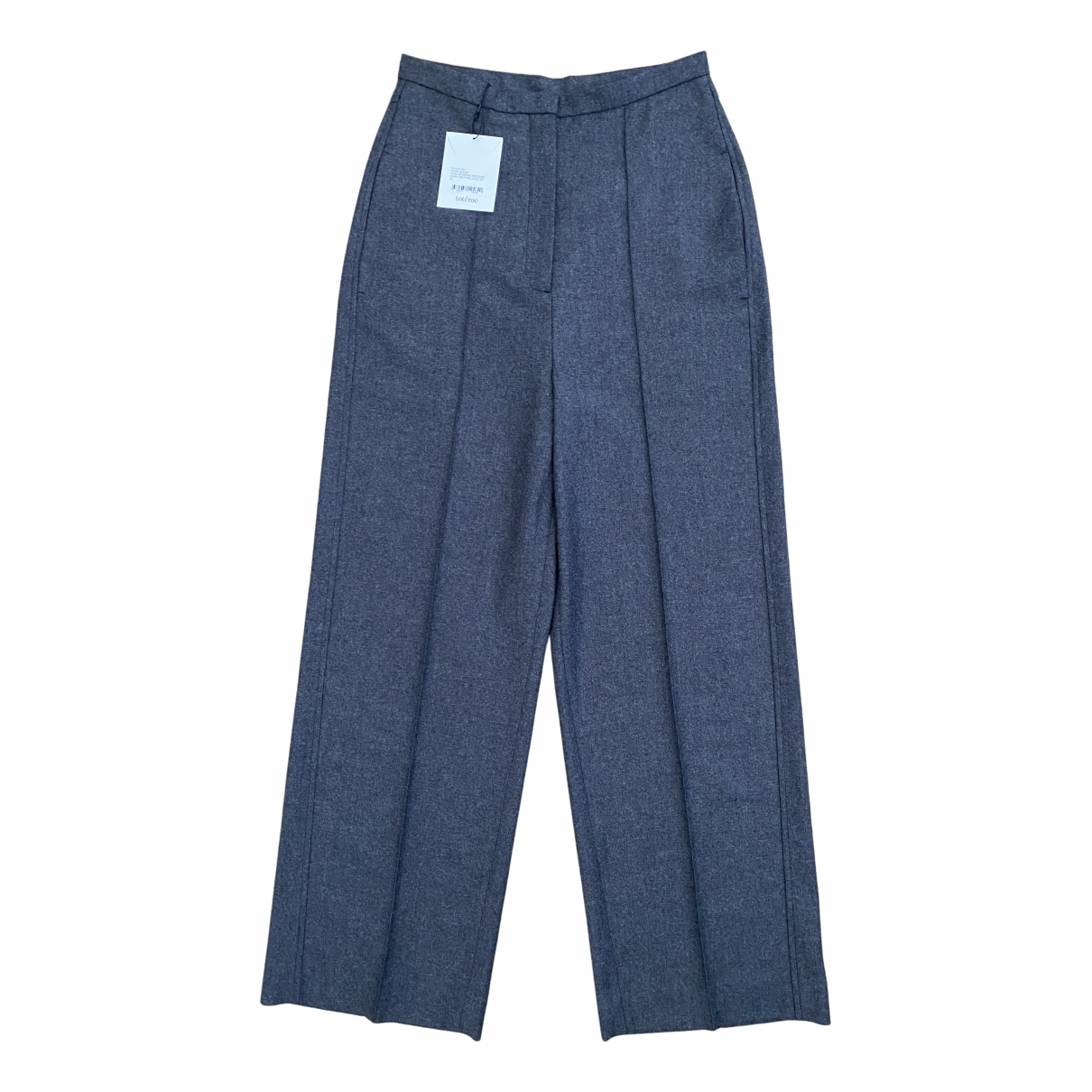 Wool Straight Pants In Grey | ModeSens