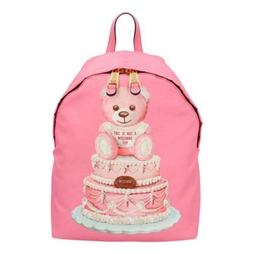 Pre-owned Moschino Cloth Backpack In Pink