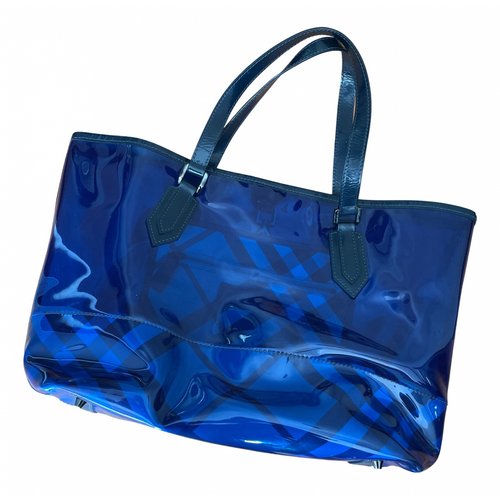 Pre-owned Burberry The Giant Tote In Blue
