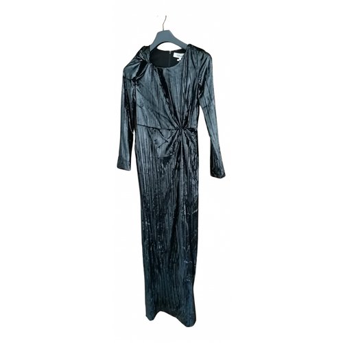 Pre-owned Diane Von Furstenberg Velvet Maxi Dress In Black