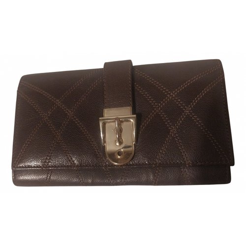 Pre-owned Max Mara Leather Wallet In Brown