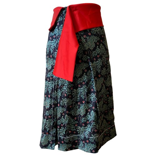 Pre-owned Celine Silk Mid-length Skirt In Multicolour