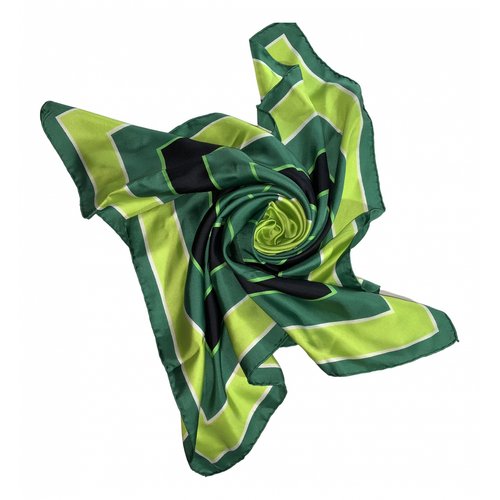 Pre-owned Givenchy Silk Handkerchief In Green