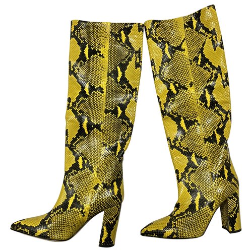 Pre-owned Paris Texas Leather Boots In Yellow
