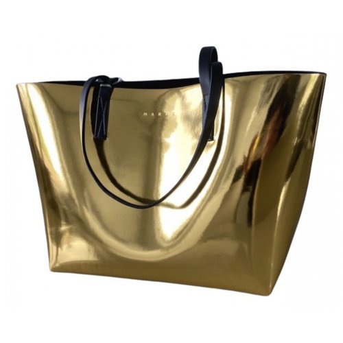 Pre-owned Marni Leather Handbag In Gold