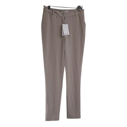 Pre-owned Rodebjer Trousers In Ecru