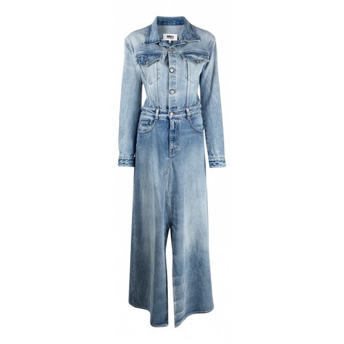 Pre-owned Mm6 Maison Margiela Maxi Dress In Blue