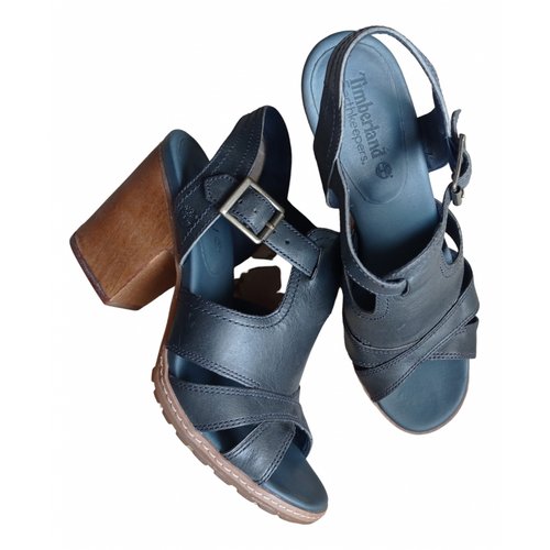 Pre-owned Timberland Leather Sandals In Grey
